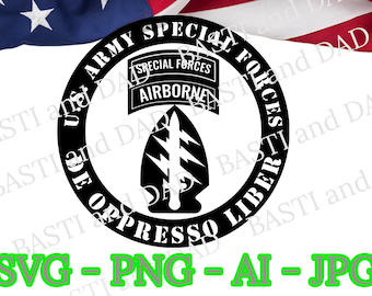 アメリカ陸軍特殊部隊 - De Oppresso Liber - パッチ ロゴ