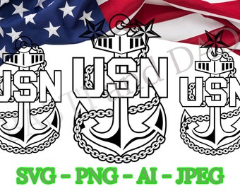 US Navy Chief Anchor logo SVG, PNG, ai and jpeg Seal&#39;s, Master Chief, Senior Chief, Goat Locker