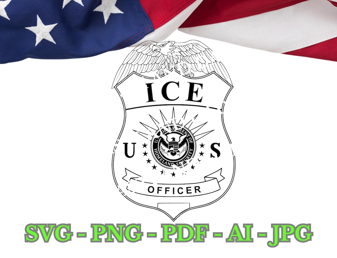 US Homeland Security ICE Officer Badge Svg, DHS Svg, Immigration ...
