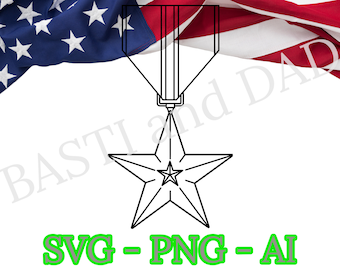 Bronze Star Medal svg, Army, Navy, Marines, Air Force SVG, Marine Corps, png, ai and jpeg