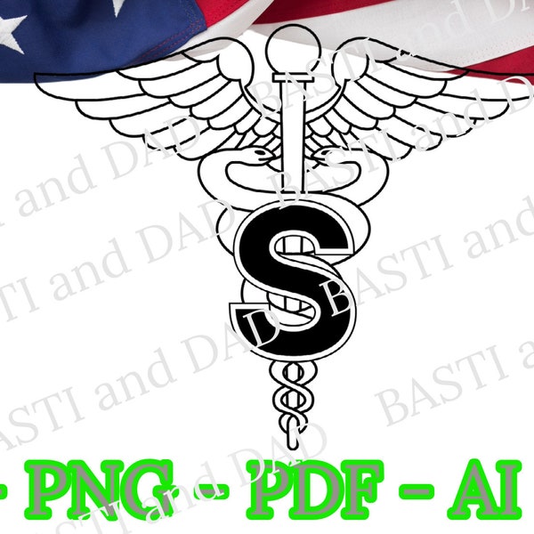 Army Medical Service Corps Branch Insignia svg, Experientia et Progressus US Army SVG, png, ai and jpeg, pdf