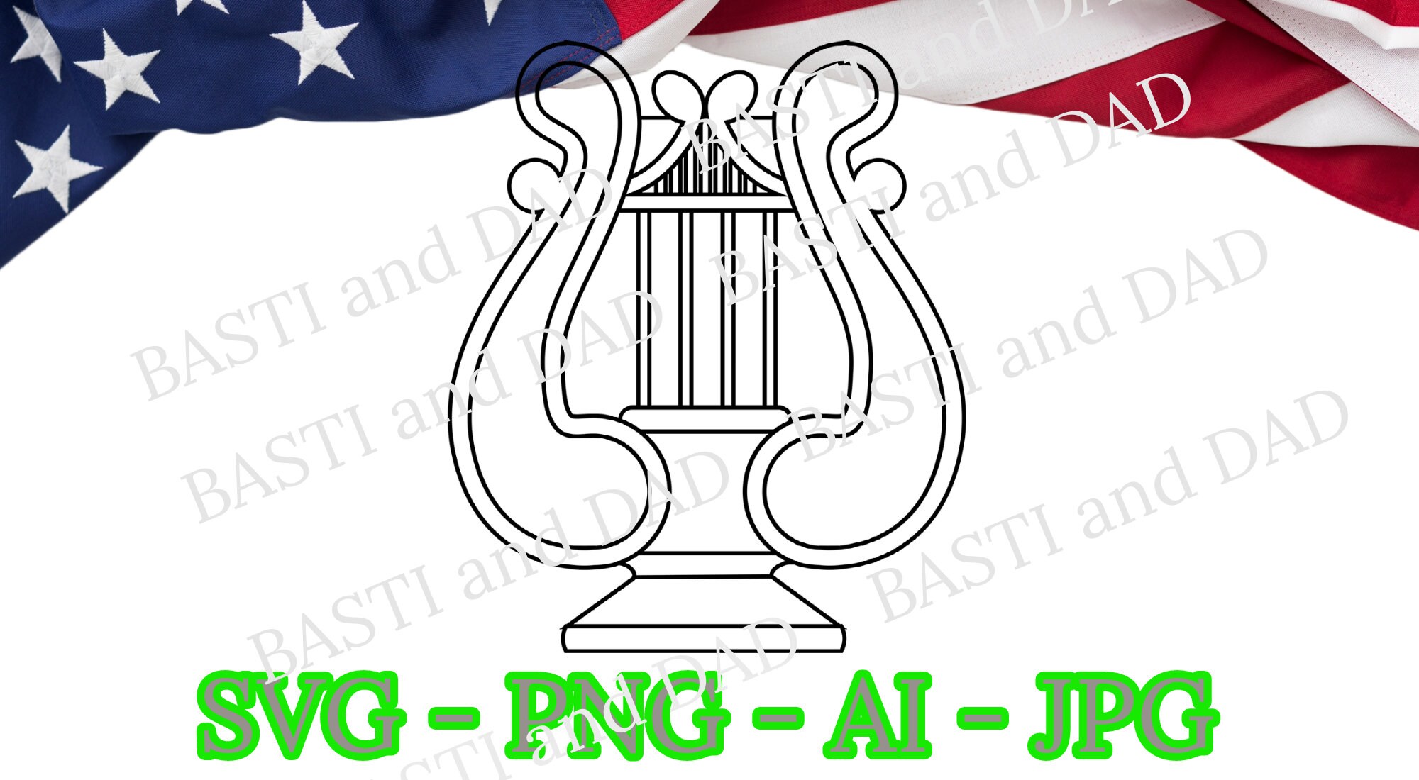 US Army Band Branch Insignia svg, Army Field Bands, US Army Pershing's Own SVG, png, ai and jpeg,