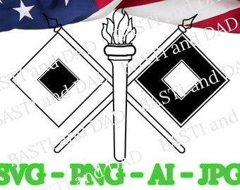 US Army Signal Branch Insignia svg, Army Signal, US Army Signal SVG, Net Com Sys Spec png, ai and jpg