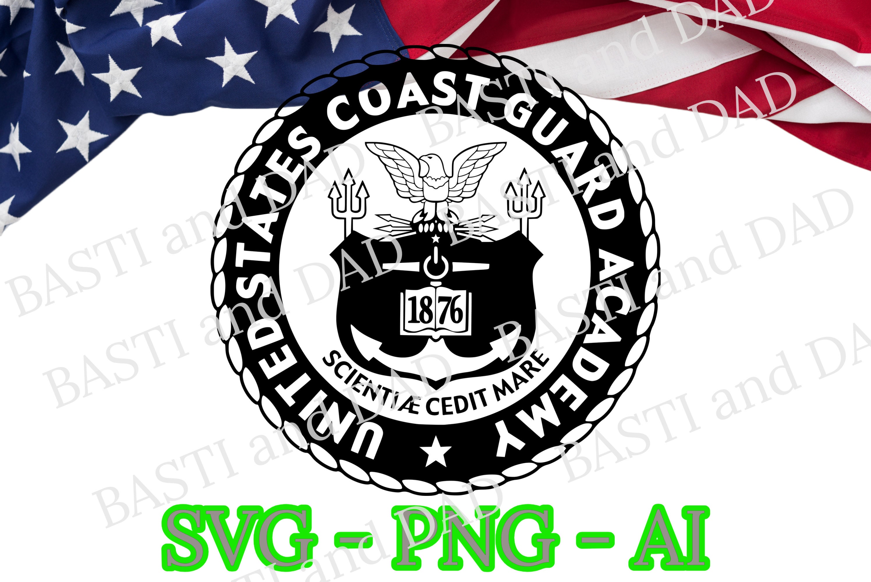 US Coast Guard Academy Svg, Semper Paratus SVG, USCGA Alumni, Png, Ai, Preparing to Serve Etsy