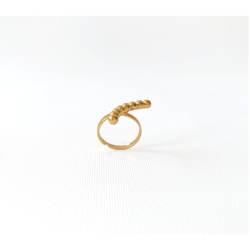 Moon ring Modern ring Crescent ring Adjustable ring Statement ring Delicate gold ring for her Elegant ring Minimalist Jewelry image 2