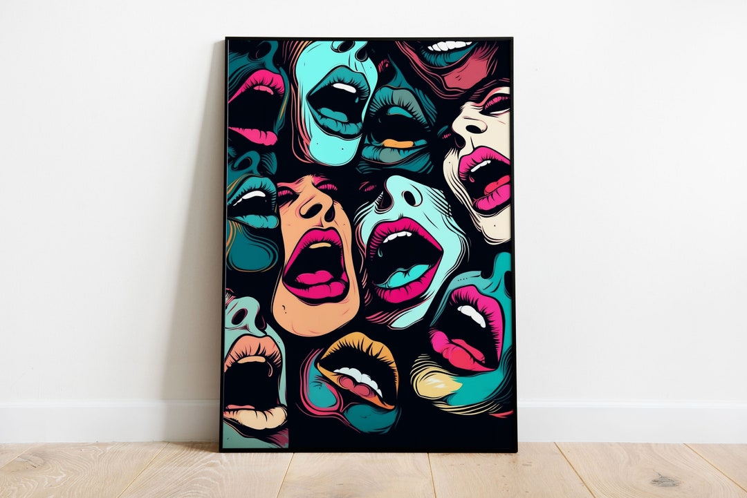 Portrait mouths High Definition Art Prints Etsy
