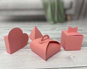 Pink Birthday party gift boxes - Carry handle style
