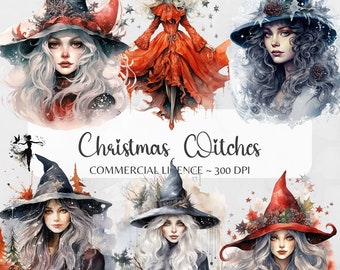 Witchy Christmas PNG Christmas Witch PNG Christmas Witch Clipart Witchy Clipart Festive Witch Spooky Christmas Clipart Christmas Sublimation