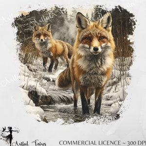 Scène rétro de nature sauvage de renard PNG des années 90 vintage chemise de renard d'automne PNG chasse Boho des années 90 nostalgie autocollant Mug Wrap Sublimation Design Woodland