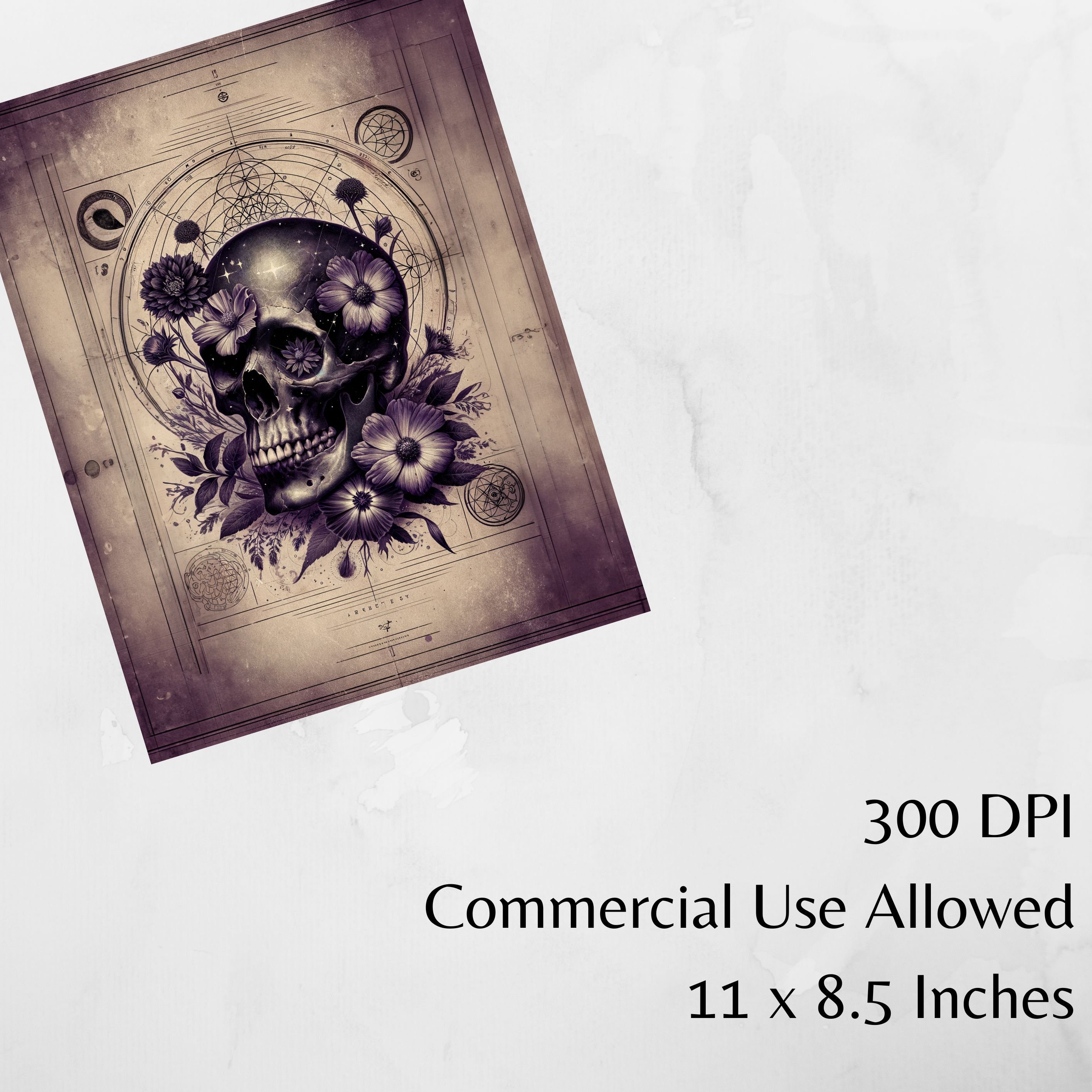 Digital Grimoire Paper Printable Book of Shadows Witchy Gothic Library ...