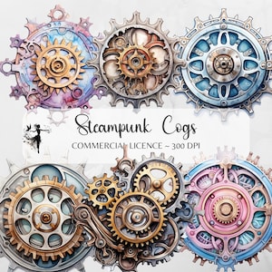 Metal Steampunk Clipart Gears Tandwielen PNG Gear Aquarel Steampunk PNG Steampunk Ephemera Steampunk Junk Journal Supplies Steampunk decoupage