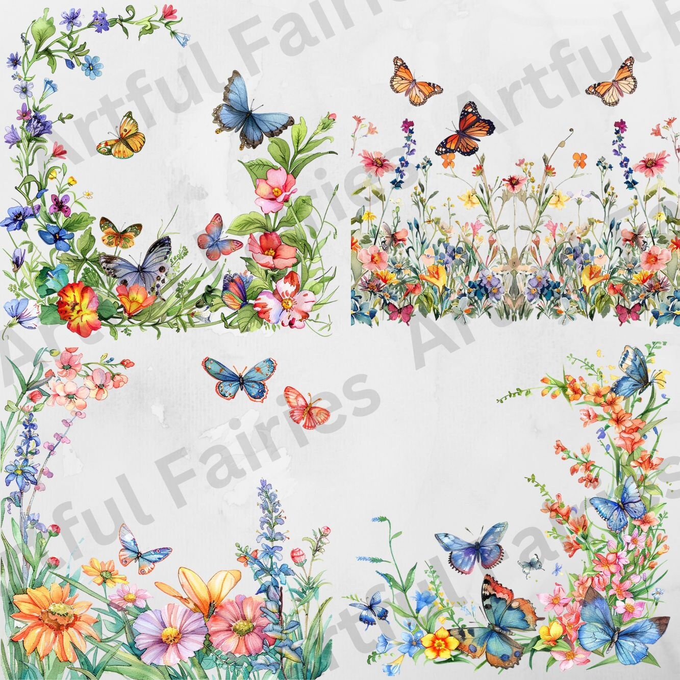 Butterfly Floral Border PNG Floral Frames PNG Butterfly Clipart Floral ...