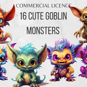 Süße Monster Clipart, lustige Monster, Halloween Cliparts, Kawaii Monster, ClipArt, Monster Geburtstag, Kawaii Clipart, niedliche Clipart, Kinderaktivitäten