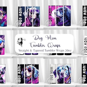 Dog Mom Tumbler Wrap Bundle 20oz skinny Straight Tapered Sublimation Design Tumbler Wrap PNG Dog Lover Hip Hop Digital Download Dog Glasses