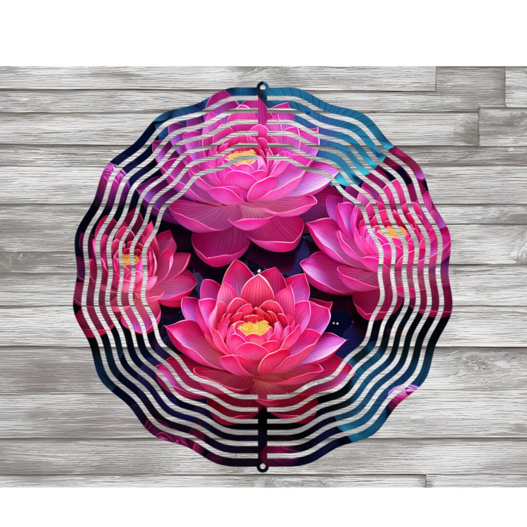 Lotus Wind Spinner PNG Wind Spinner Designs Sublimation Spinners Wind