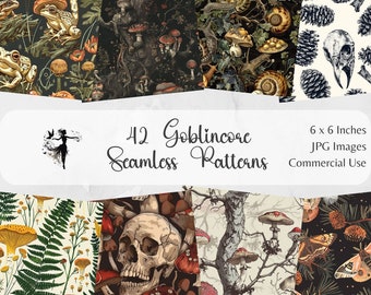 Witchy Seamless Pattern Digital Paper Backgrounds Forest Witch ...
