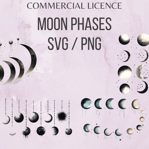 Mondphase SVG Celestial svg Mondphasen SVG Mondphase png Mond SVG Witchy svg Mystische svg Mond png Mondphasen svg Mond und Sterne svg