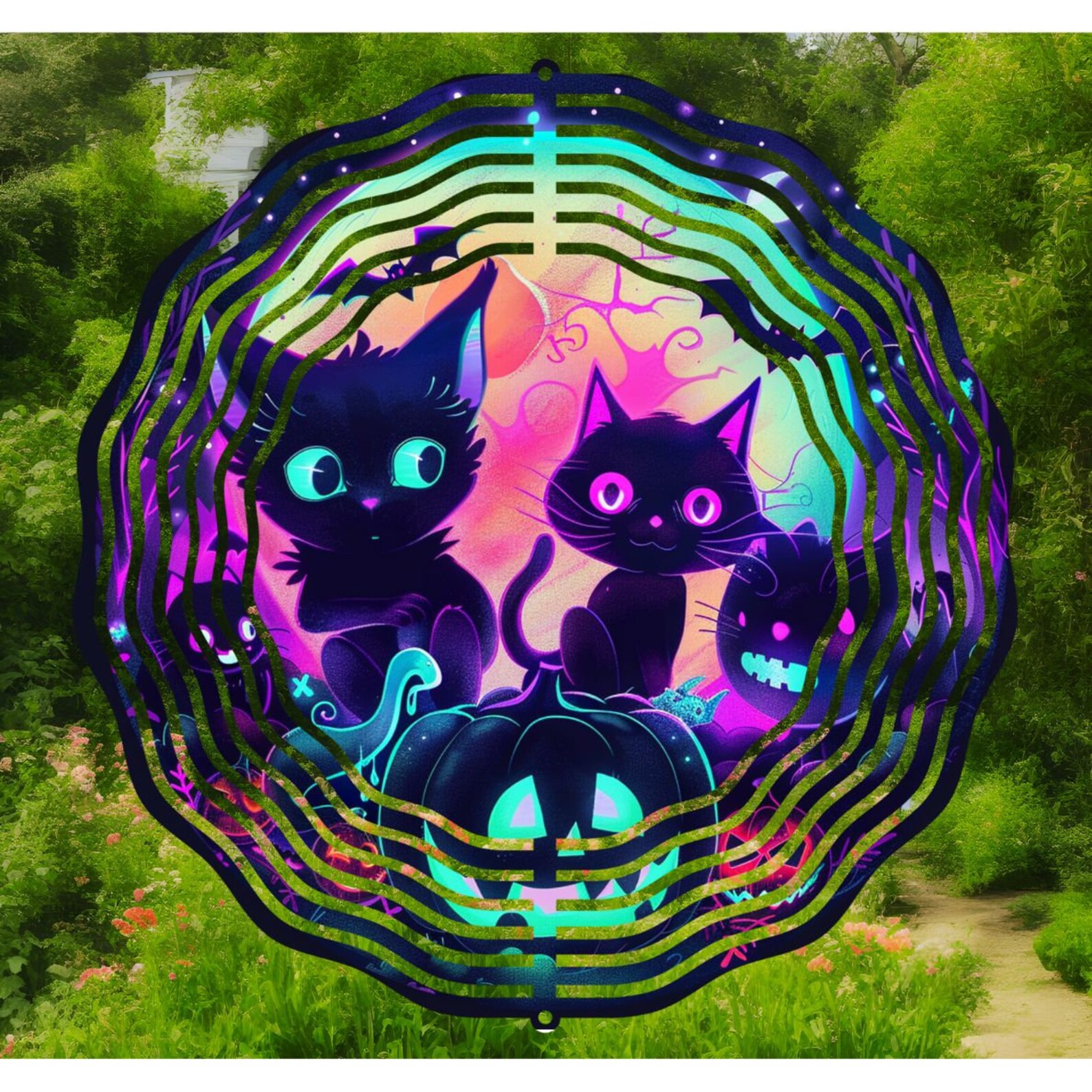 Neon Halloween Wind Spinner PNG Halloween Spinner Designs Sublimation ...