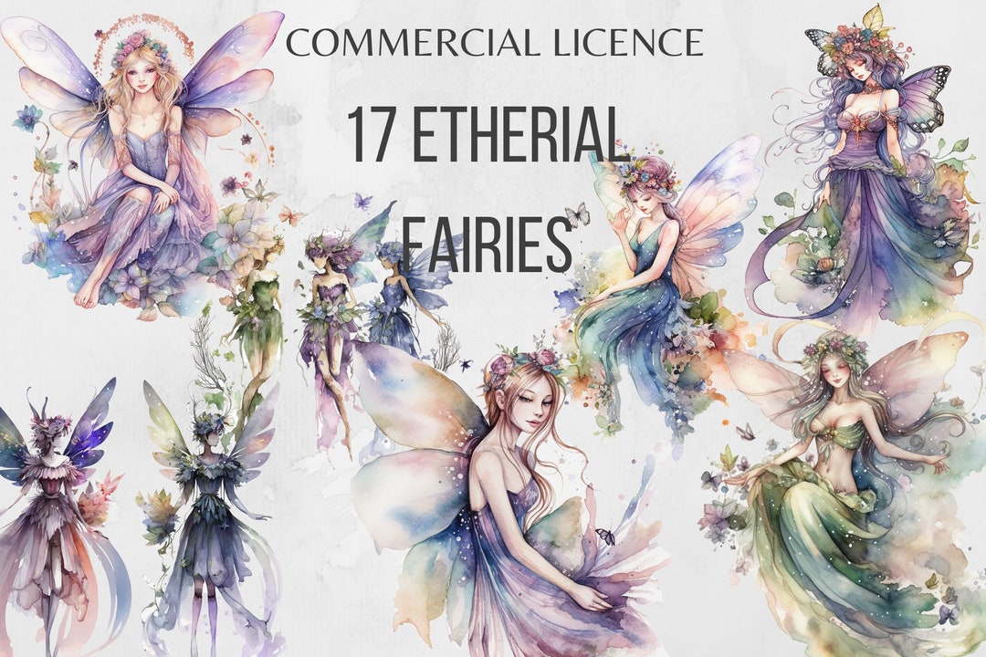 Fairy Clipart Fairy PNG Fantasy Clipart Watercolor Clipart Fairies ...