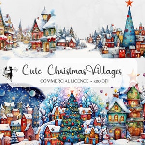Pueblo de Navidad Escena de Navidad PNG Winter Wonderland Vintage Navidad PNG Pueblos de Navidad Pueblo de Navidad Navidad Clipart Navidad PN