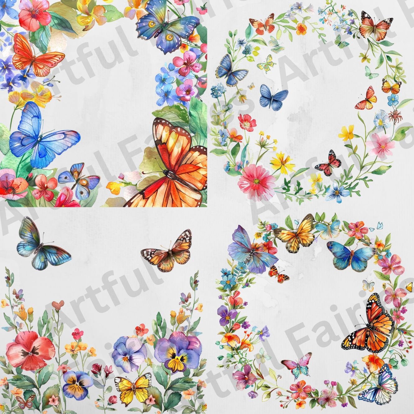 Butterfly Floral Border PNG Floral Frames PNG Butterfly Clipart Floral ...