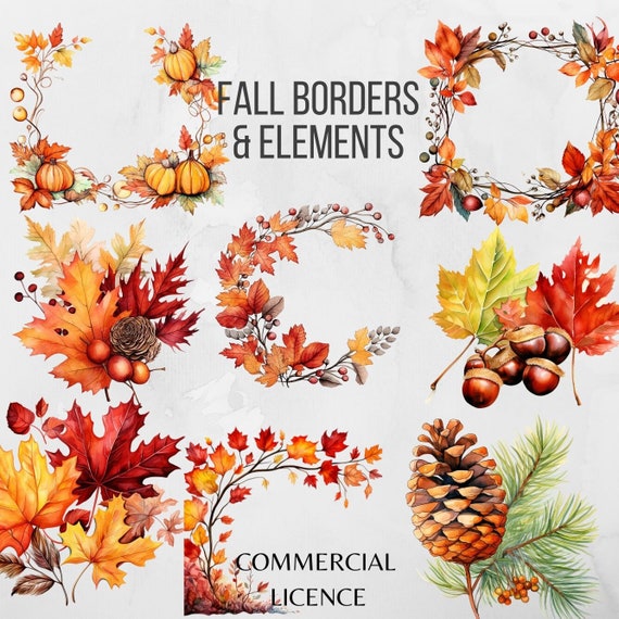 Fall Border PNG Fall Border Clipart Pumpkin Border Fall Clipart Fall PNG Fall Leaves png Fall Vibes png Fall Leaves Clipart Autumn Leaves