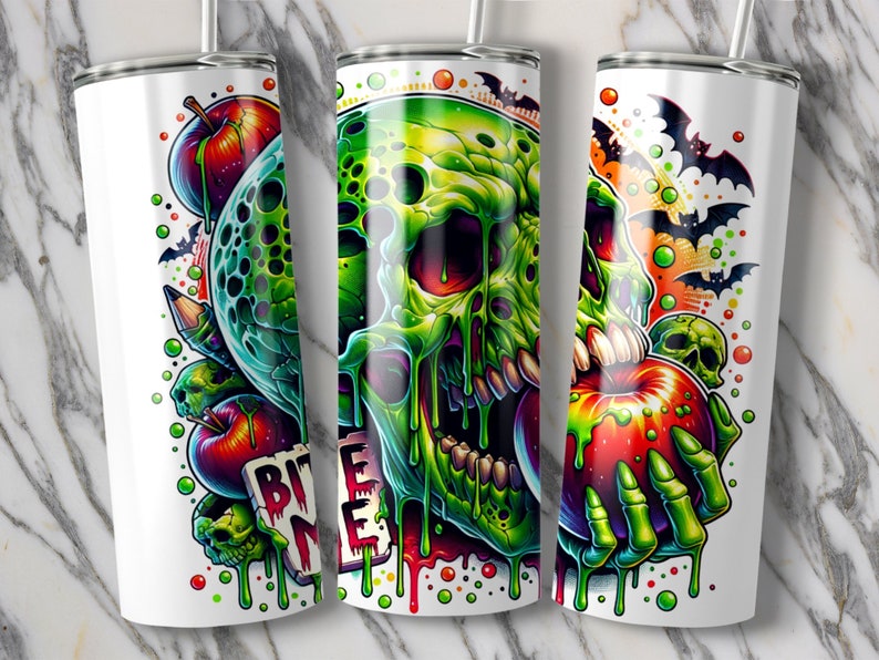 Poison Apple Tumbler Wrap Bite Me 20oz Tumbler Sublimation Design