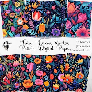 Flower Digital Paper Floral Digital Paper Floral Pattern Junk Journal Flower Patterns Scrapbooking Diy Crafts Decoupage Papers Scrapbook