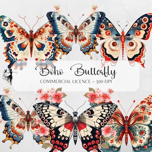 Schmetterling Clipart Boho Schmetterling PNG Schmetterlinge PNG Boho Schmetterling Druck Schmetterling Kunst Schmetterlingsflügel Schmetterling Aufkleber Hochzeit Clipart