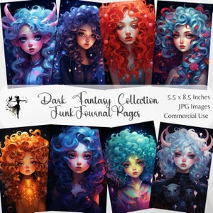 Dark Fantasy Junk Journal Fantasy Journal Pages Gothic Journal Kit Junk Journal Paper Pack Scrapbook Paper Anime Ephemera 12 Digital Paper