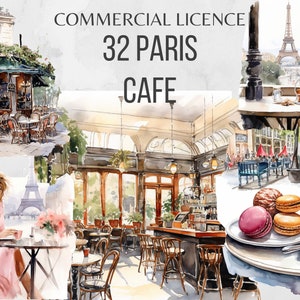 Paris Cafe Clipart Paris Clipart Coffee Clipart Coffee Shop Clipart Bakery Clipart Paris Cafe PNG Brunch Clipart Paris Cafe Print Boutique