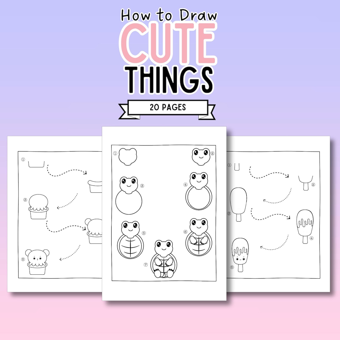 How to Draw Cute Things Book, Step by Step Drawing, Kids Drawing Book ...