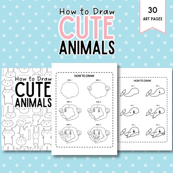 How to Draw Books for Kids: Learn How to Draw Cute Animals with Step by  Step Drawings (Paperback)