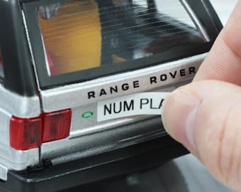 Custom Personalised Name Number Plate Sticker For Model Car / Bike Birthday Gift Dad Mum Wife Husband Gift