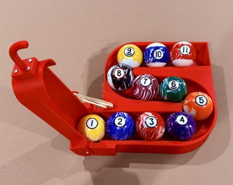 11 Ball Gravity Fed Pool Ball Trainer 3D Druckdatei * NUR digitaler Download * NEUES DESIGN!!!