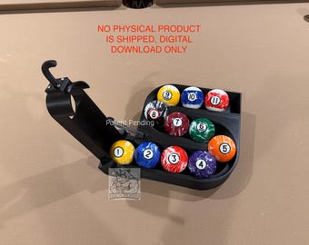 11 Ball Gravity Fed Pool Ball Trainer 3D print file *Digital download* NOT A  PHYSICAL ITEM