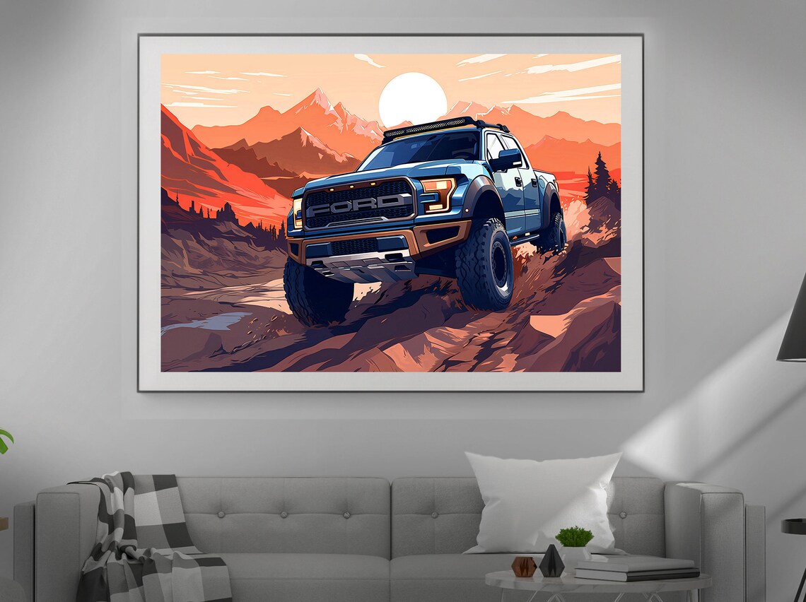 FORD F-150 Raptor Truck Wall Art Poster, Home Improvement, Wall Art ...