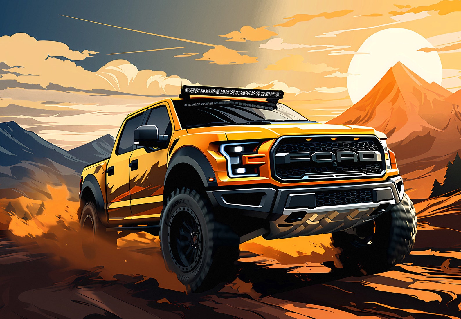 FORD F-150 Raptor Truck Wall Art Poster, Home Improvement, Wall Art ...