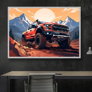 FORD F-150 Raptor Truck Wall Art Poster, Home Improvement, Wall Art ...