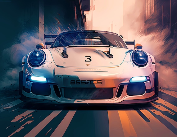 Porsche 911 GT3 Wall Art Poster Amazing Porsche Racing Artwork -  UK