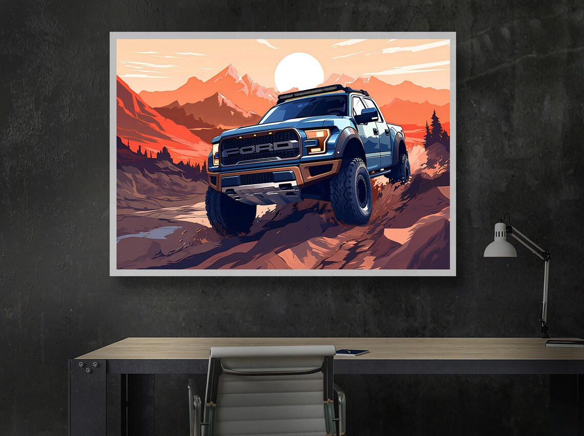 FORD F-150 Raptor Truck Wall Art Poster, Home Improvement, Wall Art ...