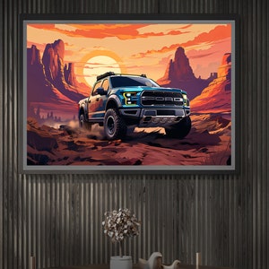 FORD F-150 Raptor Truck Wall Art Poster, Home Improvement, Wall Art ...