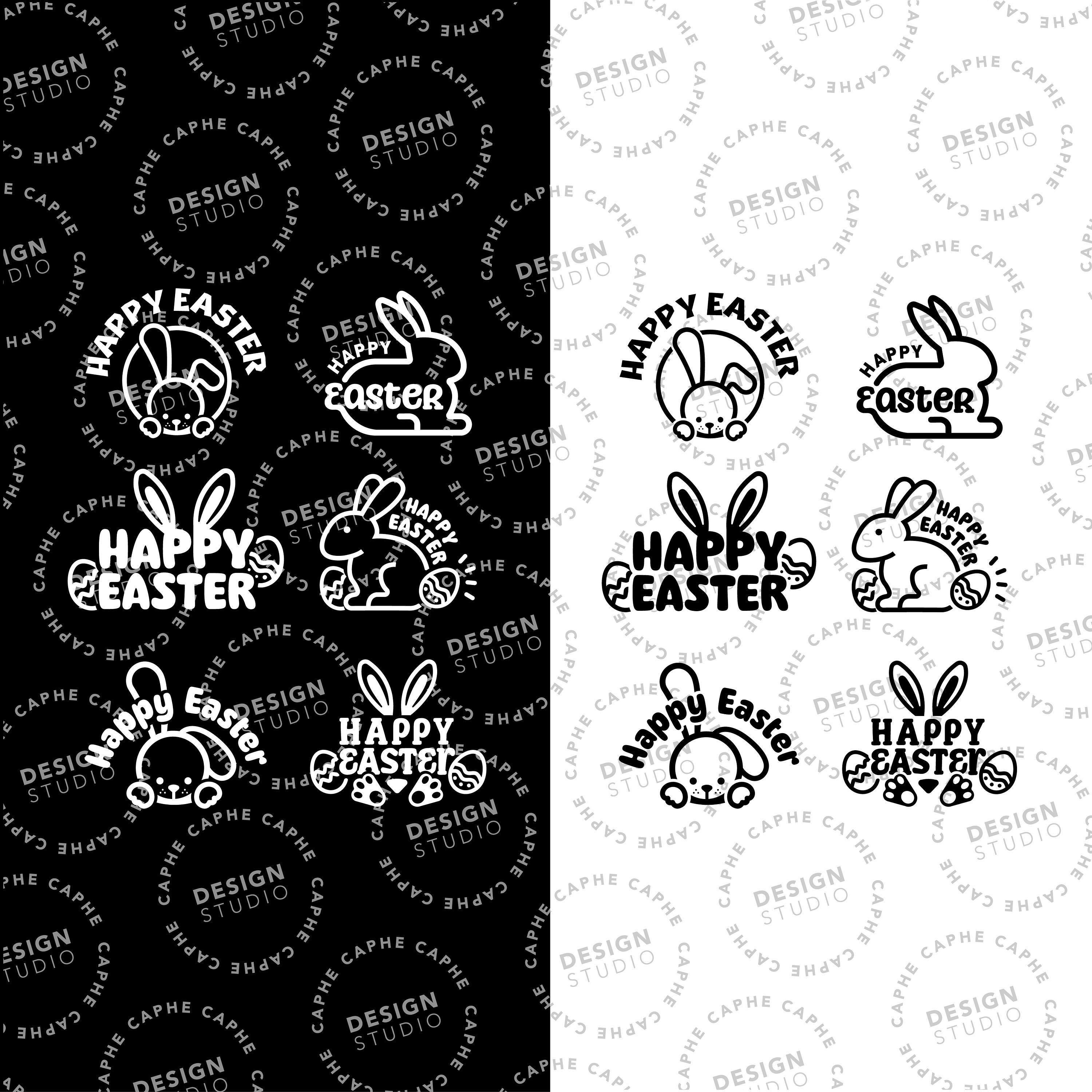 Happy Easter Bundle SVG File, Instant Digital Download, Png, Pdf, Eps ...
