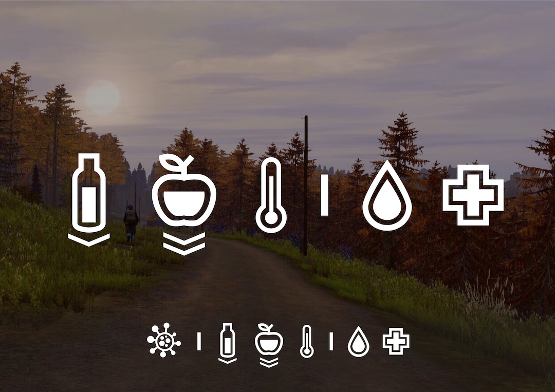 Dayz Stats Decal Sticker With or Without disease Icon Etsy