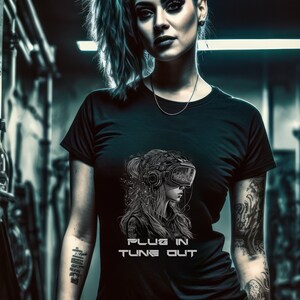 Holographic Cyber Ninja T-Shirt - Unique Cyberpunk Fashion by CyberSumerian