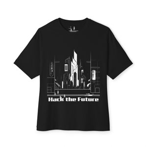 Cyberpunk Apparel, Cyberpunk Tee, Cyber Techwear, Futuristic Wear, Hacker Theme,High-Quality Tee,Unisex Oversized Boxy Tee,Hack future shirt