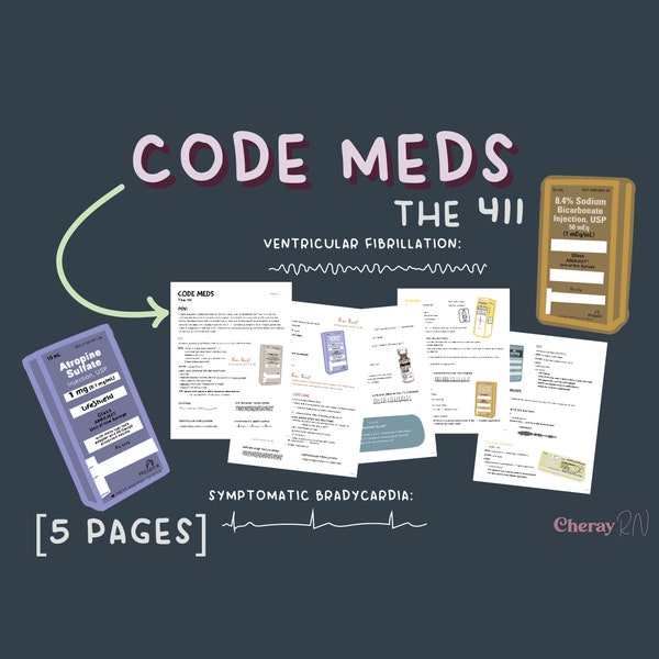Code Blue Cheat Sheet - Etsy