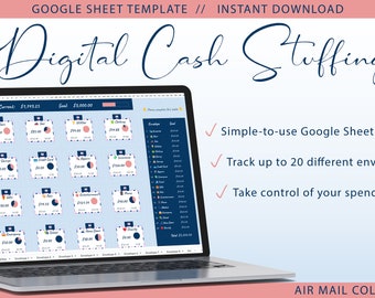 Digital Cash Stuffing Template - Google Sheets Budget Tracker (PDF)
