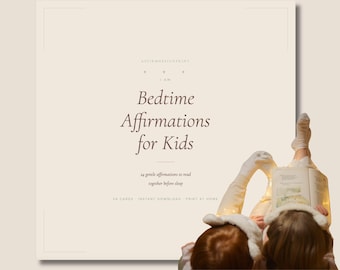 Bedtime Affirmations for Kids Printable Cards | 24 I Am Affirmation Cards | Calm Bedtime Routine | Digital Download PDF