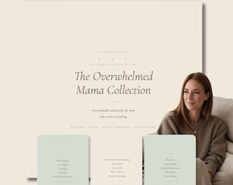 Overwhelmed Mom Affirmation Cards Bundle | 92 Printable Cards | Mom Guilt, Working Mom, Calm Down & Self Care | 4 Sets | Instant Download